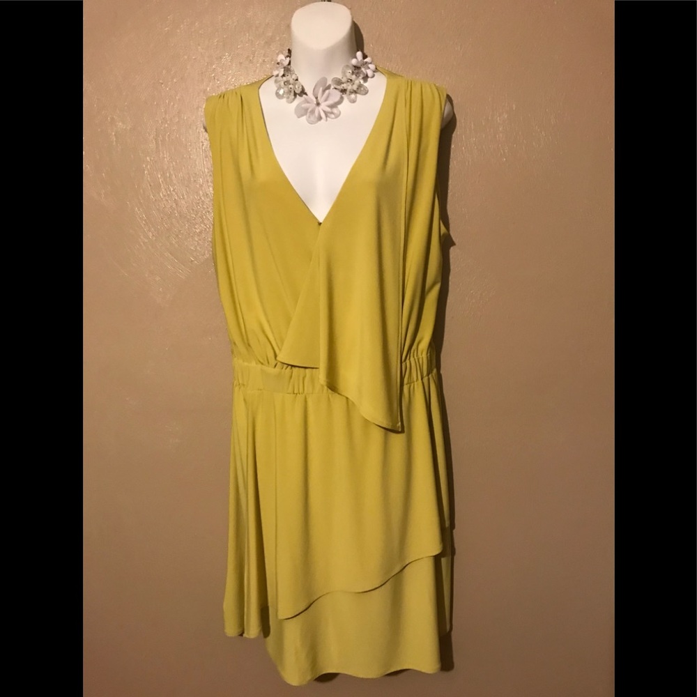 Just Taylor dress, yellow size 12.  Polyester